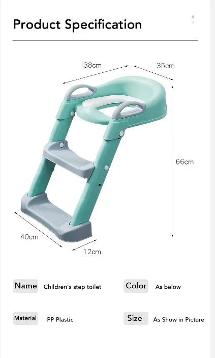 The-Potty-Alone Adjustable Soft Toilet Ladder