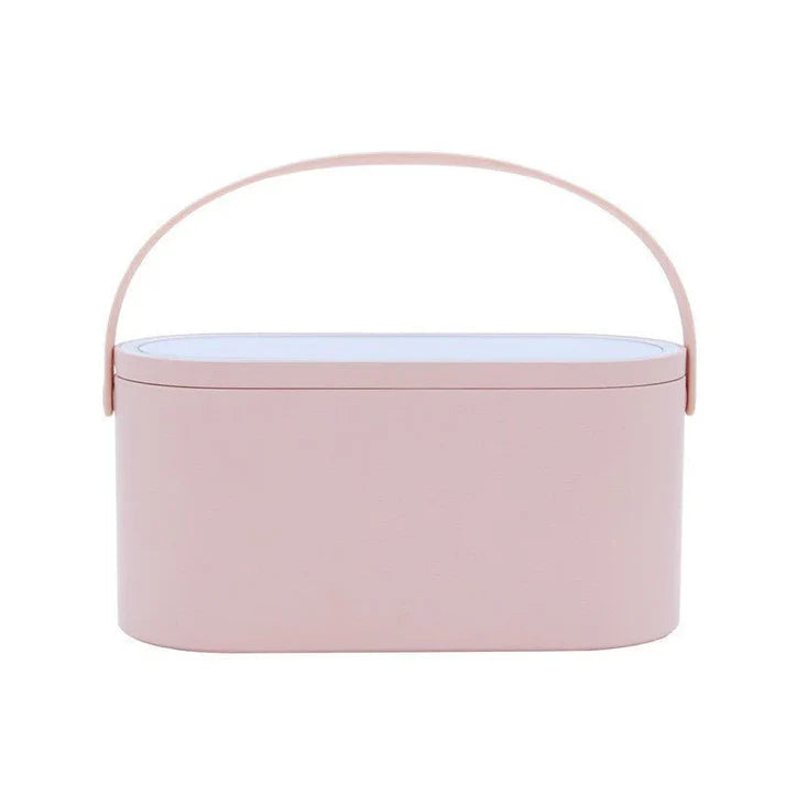 Portable LED Light Storage Box Beauty And Makeup Mirror